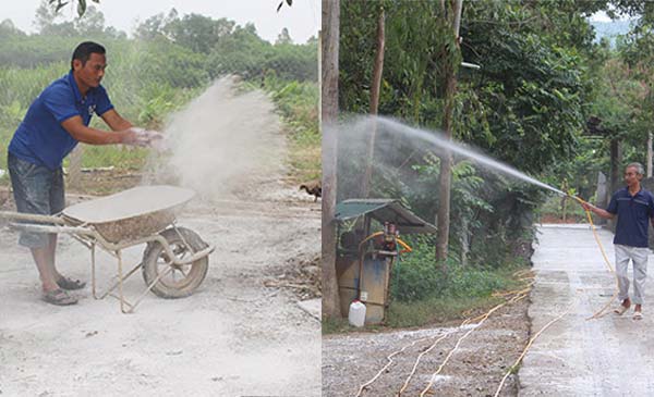 Người dân huyện Yên Thành tiêu độc khử trùng khu vực xảy ra dịch tai xanh-prrs Người dân huyện Yên Thành tiêu độc khử trùng khu vực xảy ra dịch tai xanh-prrs