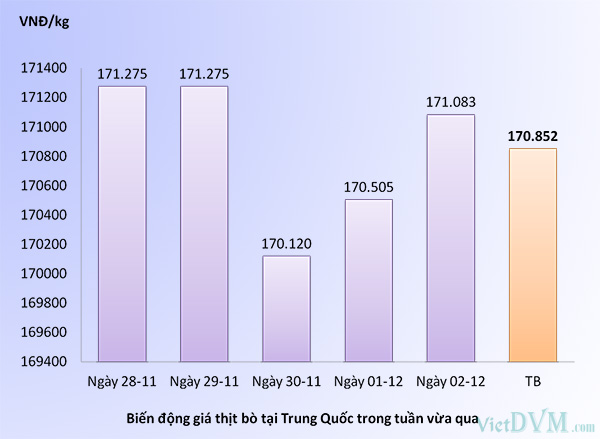 Giá thịt bò bán buôn tại Trung Quốc tuần 49-2016 Giá thịt bò bán buôn tại Trung Quốc tuần 49-2016