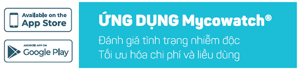 Tải ứng dụng Mycowatch để biết liều sử dụng khuyến cáo phù hợp với từng mức độ nhiễm độc. Tải ứng dụng Mycowatch để biết liều sử dụng khuyến cáo phù hợp với từng mức độ nhiễm độc.