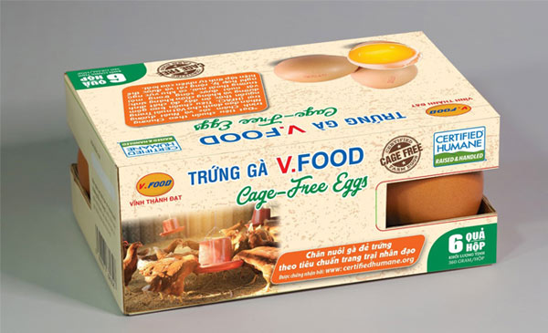 Sản phẩm trứng gà chăn nuôi đạt chuẩn nhân đạo đầu tiên - V.Food cage-free eggs Sản phẩm trứng gà chăn nuôi đạt chuẩn nhân đạo đầu tiên - V.Food cage-free eggs